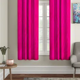 Aura Pink 2Pcs Regular Window Curtain-25