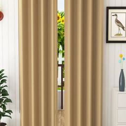 Homefab India Beige Set of 2 Out Door Curtains-7 feet-image-70