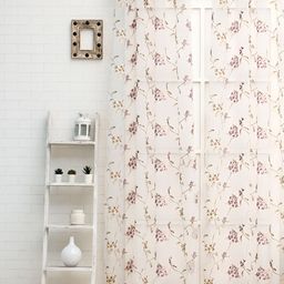 Ariana Lavender & White Embroidered Sheer Long Door Curtain-image-80