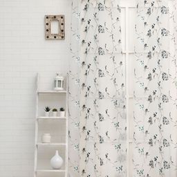 Ariana Blue & White Embroidered Sheer Long Door Curtain-image-55