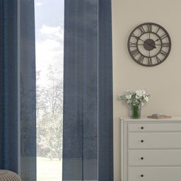 ROSARA HOME Navy Blue Sheer Door Curtain-image-40