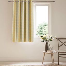 DDecor Yellow & White Striped Room Darkening Window Curtain-image-24