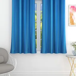 THE CONVERSION Turquoise Blue 2 Pieces Room Darkening Window Curtain-image-56