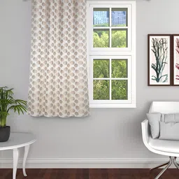 THE CONVERSION White  Floral Window Curtain-image-28