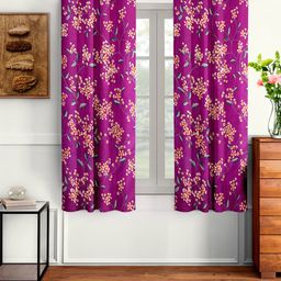 Cortina Set of 2 Floral Printed Window Curtains-50