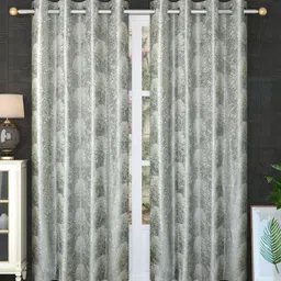 Bajo's Grey 2 Pcs Abstract Door Curtains-3