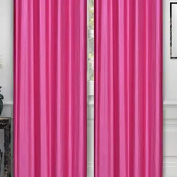 Bajo's Pink 2 Pieces Solid Door Curtains-image-52