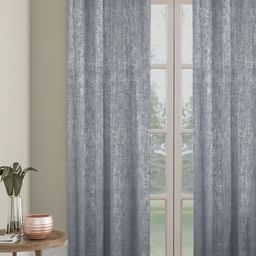 SOKNACK Grey Textured Black Out Long Door Curtain-16