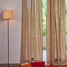 Fabindia Nalika Brown Cotton Long Door Curtain-picture-43