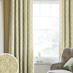 CASABLEU Green Set of 2 Geometric Long Door Curtain-11