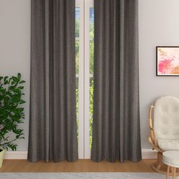 THE CONVERSION Coffee Brown 2 Pieces Room Darkening Long Door Curtains-image-90