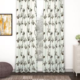 Story@home Nature White & Grey Set of 2 Floral Door Curtains-18