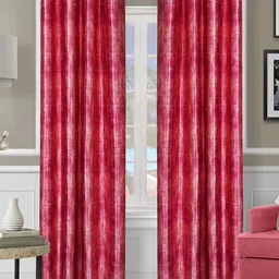 ROMEE Pink 2 Pieces Printed Door Curtain-image-44