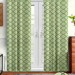 Aura Green 2 Pcs Embroidered Door Curtain-image-18