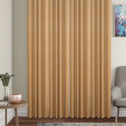 HOSTA HOMES Beige Set of 4 Geometric Door Curtain-image-53