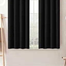 Lunar Days Black 2 Pieces Room Darkening Window Curtains-30