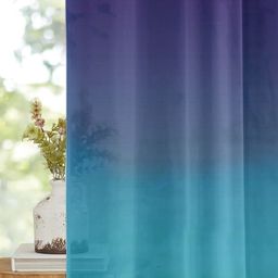 HOMADORN Purple & Turquoise Blue Set of 2 Sheer Window Curtain image 2