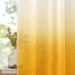 HOMADORN Yellow & White Set of 2 Sheer Window Curtain image 3