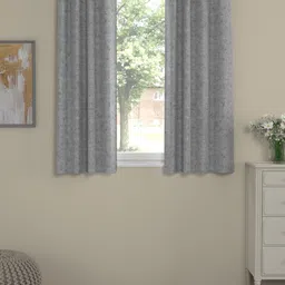 ROSARA HOME Grey Set of 2 Window Curtains-52