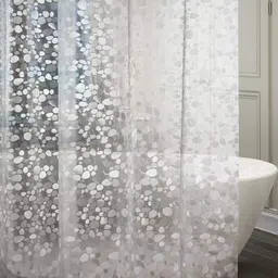 Kuber Industries Transparent PVC Shower Curtain-28