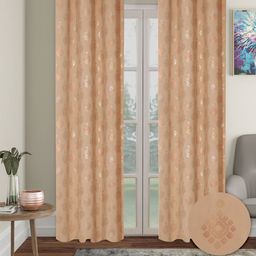 Cortina Beige 2 Pieces Ethnic Motifs Black Out Door Curtains-13