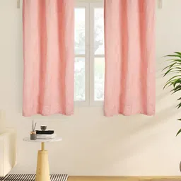 Home Centre Peach & Off White 2 Pieces Ethnic Motifs Window Curtain-image-14