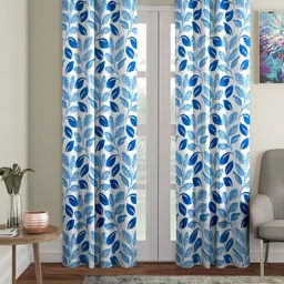 Cortina Set of 2 Floral Printed Door Curtains-14