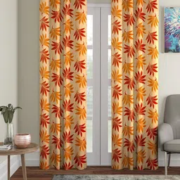 Cortina Set of 2 Floral Printed Long Door Curtains-image-79