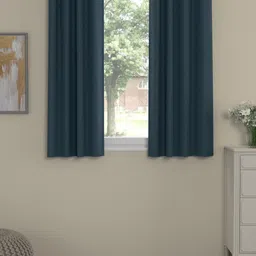 Myntra Elegant Homes Navy Blue Set of 2 Window-27