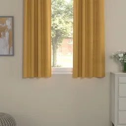 Myntra Elegant Homes Mustard Set of 2 Window-39