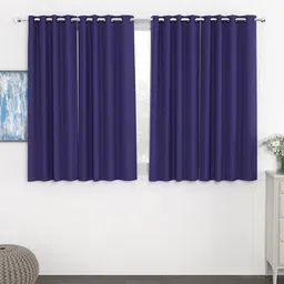 Story@home Purple Set of 4 Black Out Window Curtains-16