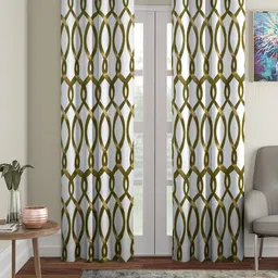 Cortina Set of 2 Abstract Printed Door Curtains-13
