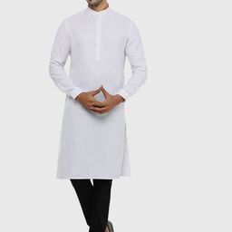 Modi Kurta Men White Cotton Kurtas-image-19