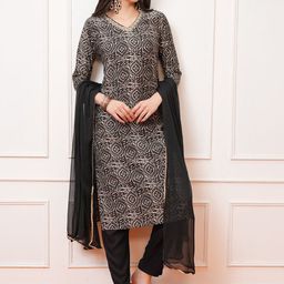 Vishudh Ethnic Motifs Printed Regular Beads and Stones Kurta with Trouser & Dupatta-picture-33
