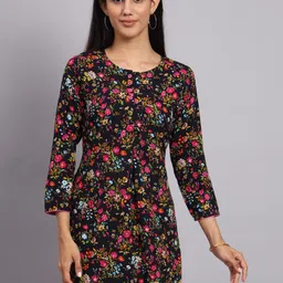 Tissu Floral Printed Straight Kurti-image-92