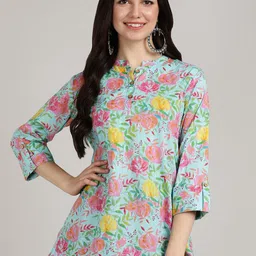 BLOCKS OF INDIA Floral Printed Pure Cotton Kurti-picture-8