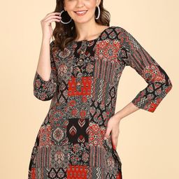 VEDANA Ethnic Motifs Printed Pure Cotton Kurti-image-31
