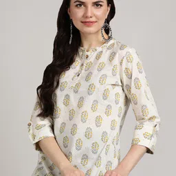 BLOCKS OF INDIA Ethnic Motifs Printed Pure Cotton Kurti-image-56