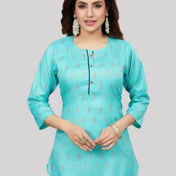 Saree Swarg Woven Design Regular Kurti-image-42
