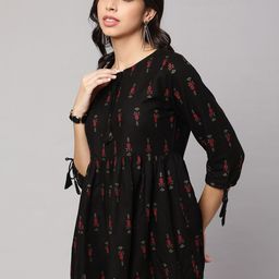 SAK JAIPUR Ethnic Motifs Printed A-Line Kurti image 4