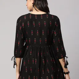 SAK JAIPUR Ethnic Motifs Printed A-Line Kurti image 2