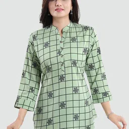 Saree Swarg Green Printed Kurti-image-15