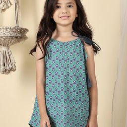 Sangria Girls Floral Printed Pure Cotton Straight Kurtis-38