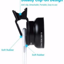 Wifton Mobile Camera Lens with Clip 0.45X Wide Angle + 12.5X Macro 2 in 1-K2 Mobile Phone Lens image 4