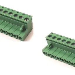 (Pack of 2) 5085 Plug In Type Screw Terminal Connector - 10 Pin - 5.08mm Pitch Right Angle Screw Terminal Block Female Connector-12