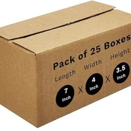 Corrugated Cardboard 3 PLY SIZE: LENGTH: 7 Inch WIDTH: 4 Inch HEIGHT: 3.5 Inch-PREMIUM QUALITY Packaging Box-image-16