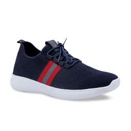 ASIAN Men Navy Blue Woven Design Sneakers-image-26