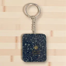 Pyrite Chunk Square Keychain – Attracts Success, Wealth, and Good Luck Key Chain-picture-30
