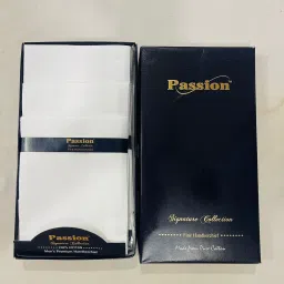 PASSION FROM OMTEX Men's 100% Combed Cotton full face cover MALMAL Handkerchieves ["PURE WHITE"] Handkerchief-image-7