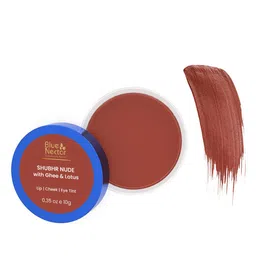 Blue Nectar Shubhr Nude Lip & Cheek Tint With Ghee, Shea Butter & Lotus -10gm -Lotus Nude-42